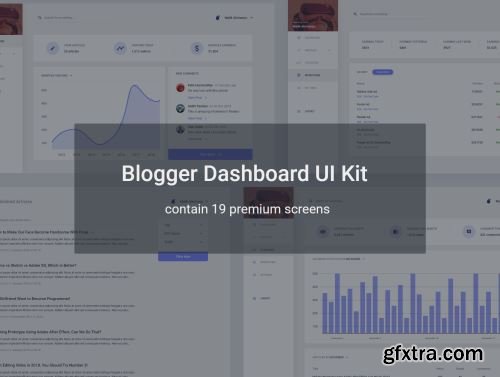 Blogger Dashboard UI Kit Ui8.net