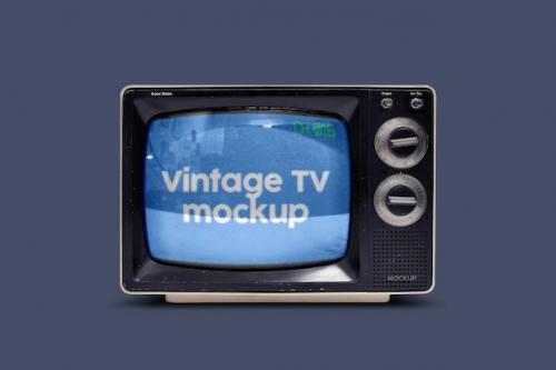 Premium PSD | Vintage tv mockup Premium PSD