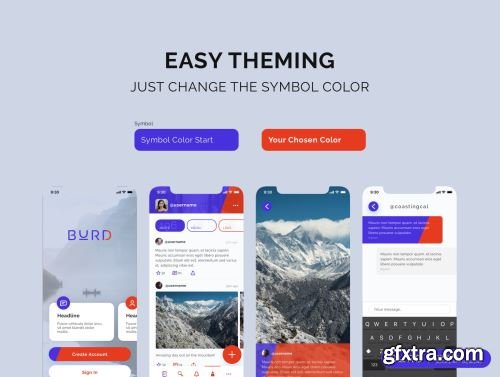 Burd Sketch Social UI Kit Ui8.net