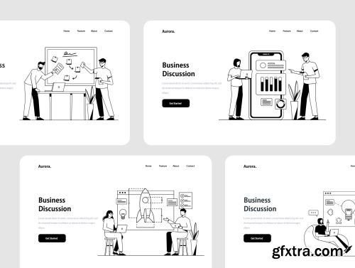Business Discussion Illustration Kit Ui8.net
