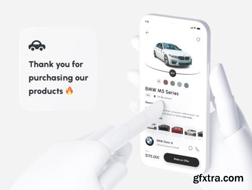 Carea - Car Marketplace App UI Kit Ui8.net