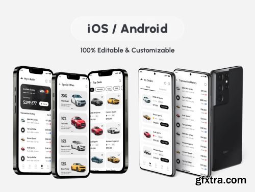 Carea - Car Marketplace App UI Kit Ui8.net