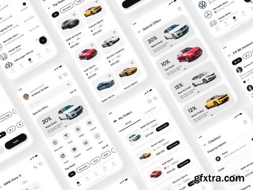 Carea - Car Marketplace App UI Kit Ui8.net