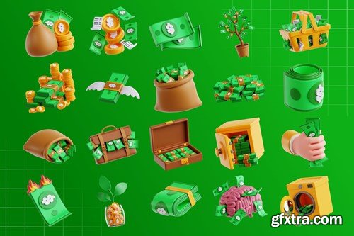 Dollar Money - 3D Icon Set 7QJ34LT