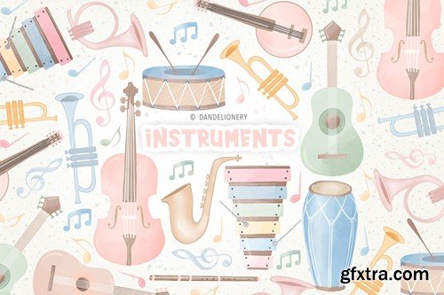 Watercolor Instruments design 5NNDFNY