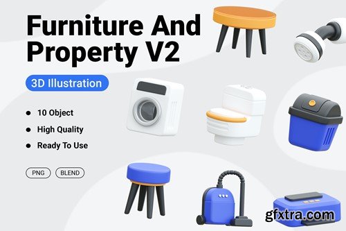 Furniture And Property V2 3D Icon MP99UBT