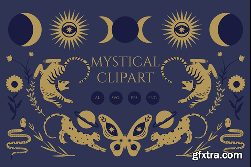 Mystical Clip Art Illustration E2UCDX6