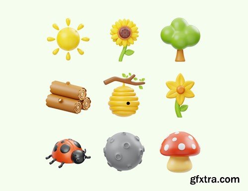 Cute Nature 3D Icon SYRTAK4