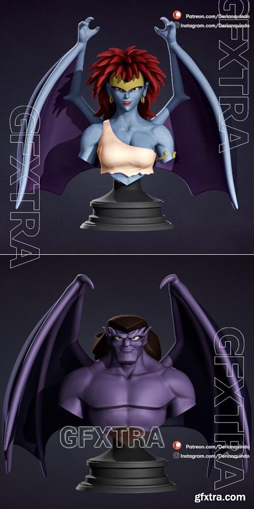 Gargoyles - Demona and Goliath v02 &ndash; 3D Print Model