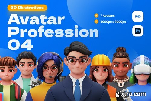 3D Avatar Profession Illustrations HFRA3NN