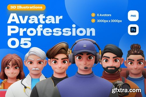 3D Avatar Profession Illustrations Y7S2X6L