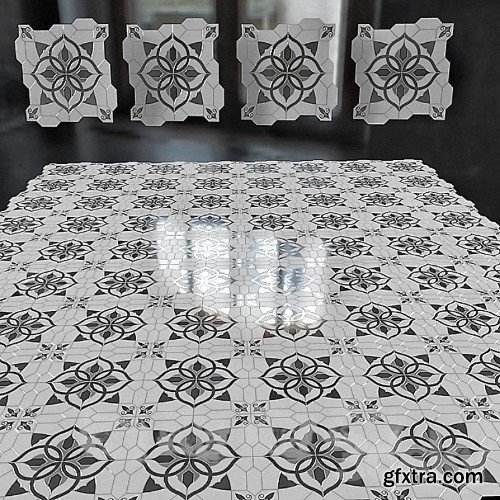 Decorative ceramic tile