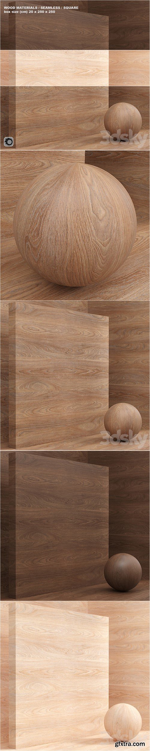 Material wood / veneer / (seamless) - set 34