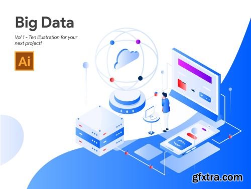 Big Data Illustration Vol 1 Ui8.net