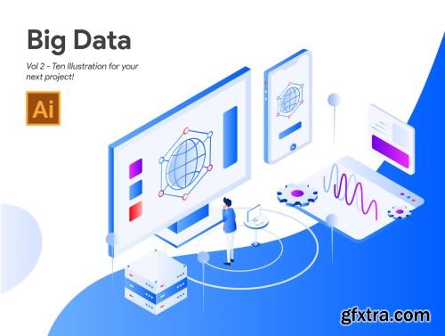 Big Data Illustration Vol 2 Ui8.net