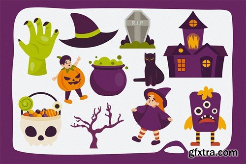 Halloween Vector Clipart Pack 37928J9