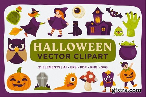 Halloween Vector Clipart Pack 37928J9