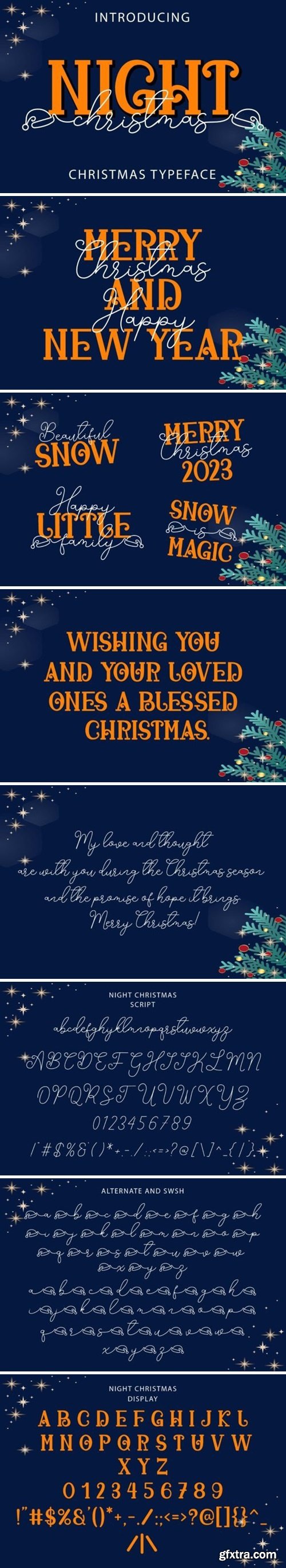 Night Christmas Font