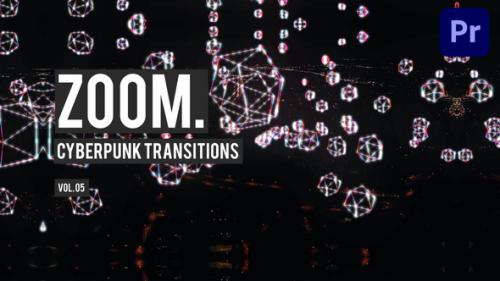 Videohive - Cyberpunk Zoom Transitions for Premiere Pro Vol. 05 - 47927419 - 47927419