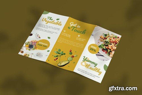 Vegan Food - Trifold Brochure 7SBSM7N