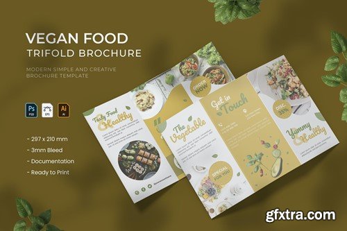 Vegan Food - Trifold Brochure 7SBSM7N