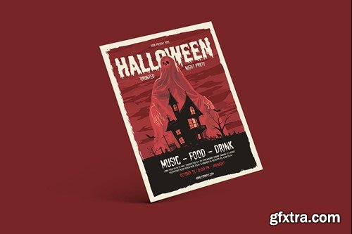 Halloween Night Party Poster Design M8MURFE