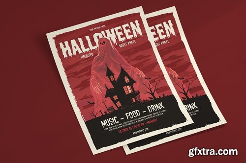 Halloween Night Party Poster Design M8MURFE