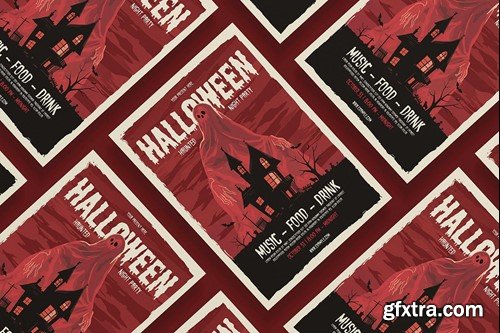 Halloween Night Party Poster Design M8MURFE