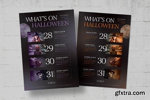 Halloween What's On Flyer Template MYKEDQK