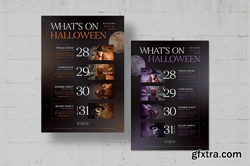 Halloween What's On Flyer Template MYKEDQK