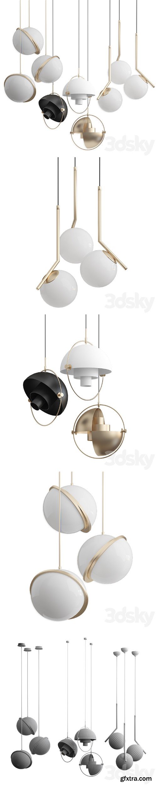 Collection Pendants set Lee Broom Gubi B.lux