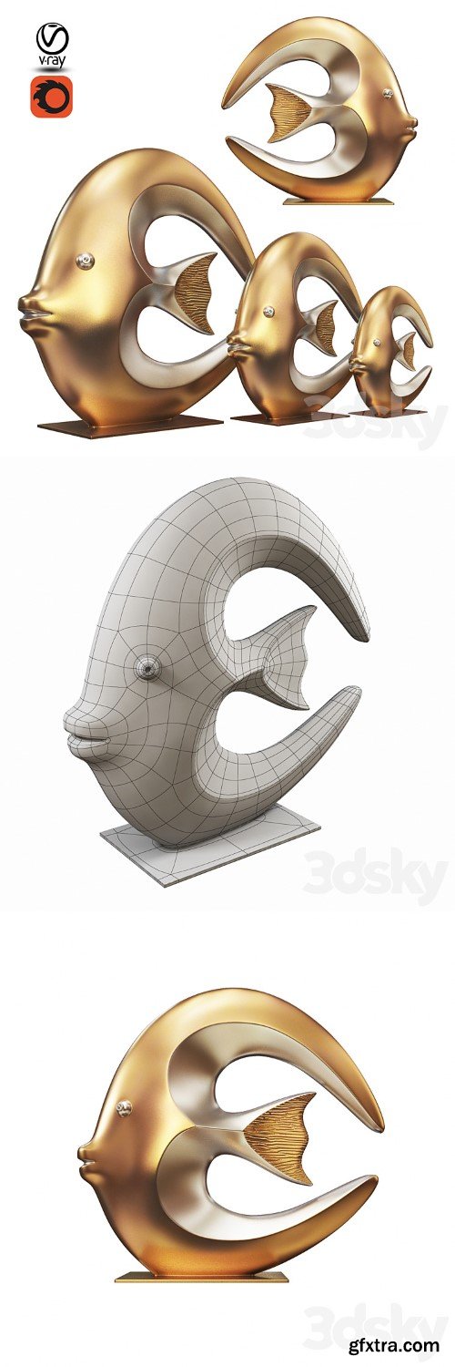 Fish statuette