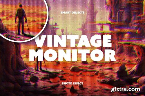 Vintage Crt Monitor Photo Effect HDT5EE4
