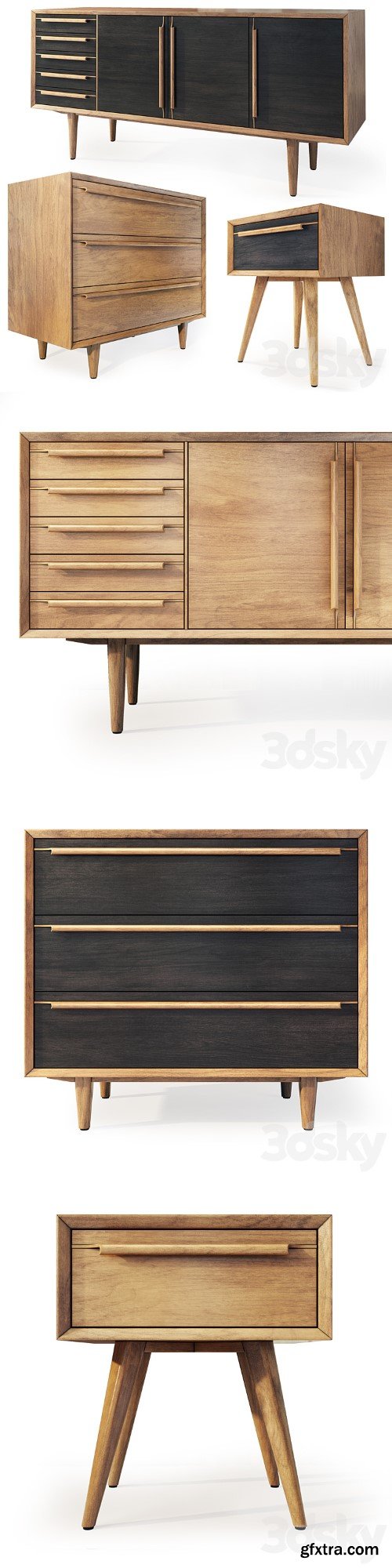 Dresser, sideboard, nightstand Bruni by Etg-Home