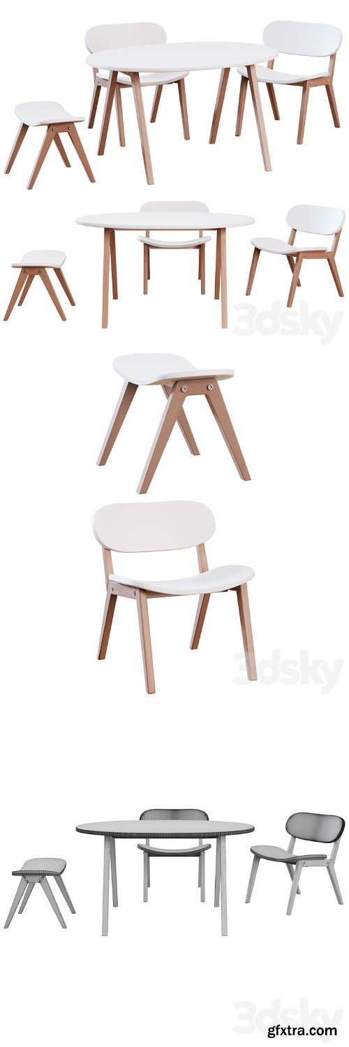 ellipse table and chair Classic