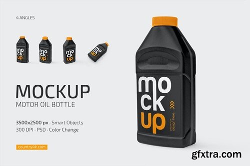 Motor Oil Bottle Mockup Set SXZ8XUY