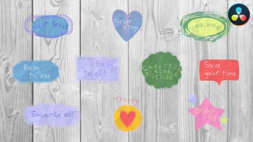 Videohive - Creative Scribble Titles for DaVinci Resolve - 47794048 - 47794048