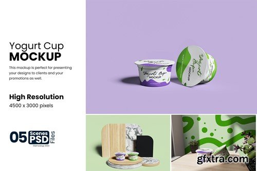 Yogurt Cup Mockup F596KZY