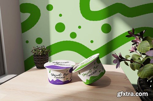 Yogurt Cup Mockup F596KZY