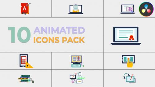 Videohive - Education Icons Pack for DaVinci Resolve - 47795795 - 47795795