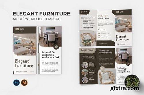 Elegant Furniture Trifold Brochure C2X3PMU