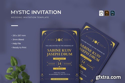 Mystic - Wedding Invitation 3KBCU82