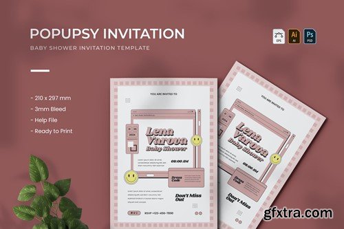 Popupsy - Baby Shower Invitation WZA8BJS