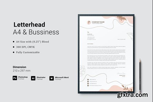 Creative Letterhead Template KWGWU48