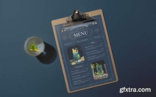 Elegant Night Club Menu G5PCT6H