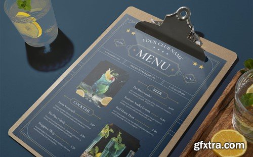 Elegant Night Club Menu G5PCT6H