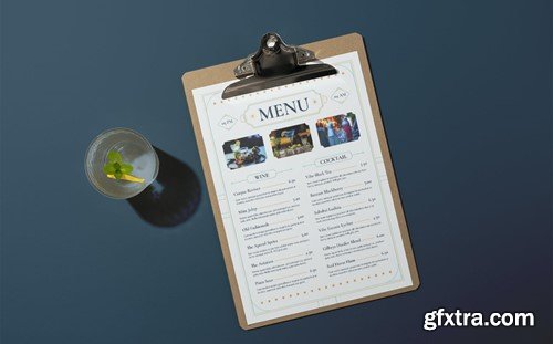 Elegant Night Club Menu G5PCT6H