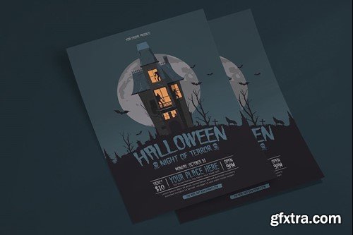 Halloween Party Flyer Template PX8569M