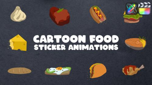 Videohive - Cartoon Food Sticker Animations for FCPX - 47853366 - 47853366