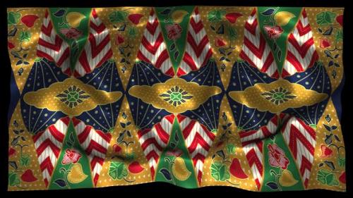 Videohive - Indonesia Ethnic Silk Pattern Cloth Sarung Batik Jakarta Betawi Songket Kebaya Wave Alpha Channel 1 - 47899575 - 47899575